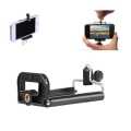Universal Camera Stand Clip Bracket Holder Monopod Tripod Mount For Smart phone Smartphone Tripod Cell Phone Holder Mount Adapter, Fits iPhone, Samsung, and all Phones, Rotates Vertical and Horizontal, Adjustable Clamp. 