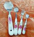 Stainless Steel Cooking Spoons Fork Rice Spoon Kitchen Utensils Set 4Pcs. 