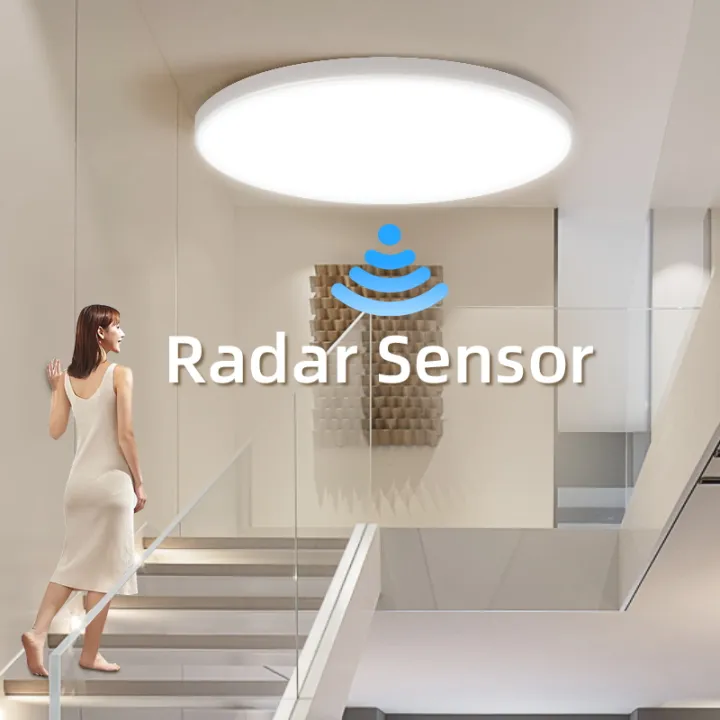 LED Radar Sensing Ceiling Lamp Intelligent Panel Lights 20W 30W Motion Sensor Lamp Hallways Corridor Aisle Stairways Home Ceiling Light