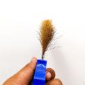 SALI Wire Brush for Cleaning Rust Removal Heavy Duty Brass Brush Tool 11" Long Handle with Plastic Handle, for Automotive, Grill, Paint, Welding Slag & Household More and Thicker Bristles. 