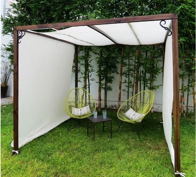 【BestGO】Mesh Canopy Awning Privacy Screen Window Cover 90% UV Blocking Hot Resistant Protection Shelter for Gazebo Patio Garden Outdoor Greenhouse Flower Barn Kennel Fence White