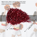 OYPFXMI 24Pcs Cheerleading Pom Poms Metallic Foil Cheer Pom Poms with Plastic Handle for Adults Kids Cheerleaders Red. 