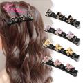 Muses Mall Hair-fixing Hairpin Elegant Double Layer Flower Hair Clip for Wedding Party Hair Accessories Non-slip Hair Clamp for Women Style Decorative Hair Accessory. 