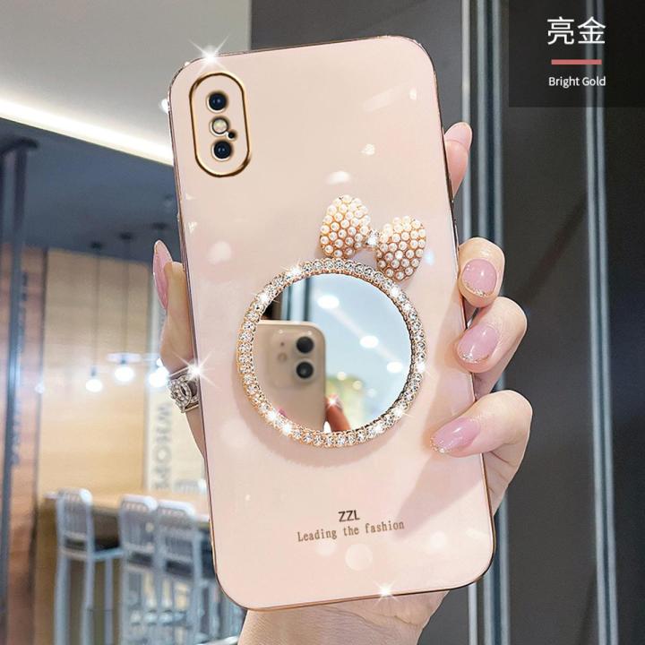 Rose Gold Iphone X Bling Case IPhone XS X Cover Rose Gold Luxury