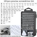 122 In 1 Precision Screwdriver Set Magnetic Torx Hex Phillips Screw Bits Pocket Wrench Watch Phone Repair Hand Tools. 