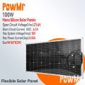 PowMr 100W Solar Panel Flexible Monocrystalline Solar Cell DIY Cable Outdoor Car RV Waterproof Rechargeable Power System. 