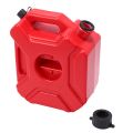 Motorcycle Red 3L Backup Fuel Tank Plastic Petrol Tanks Canister ATV. 