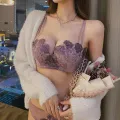 Muses Mall High Quality Bra Gathered Bra Wireless Anti-snagging See-through Mesh Padded Push-up Back Closure Daily Wear Sport Bra. 