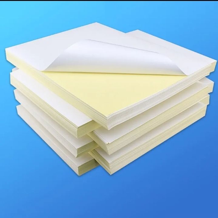 100pcs%20A4%2021.0x29.7cm%20Shine%20Printable%20Self%20Adhesive%20Plain%20White%20Sticker%20Paper%20-%20Image%202
