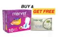 Bundle offer: Marvel Lady Sanitary Napkins 10Pcs + Fragrance Wipes 10pcs. 