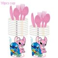Lilo Stitch Angel Party Supplies Disposable Tableware Paper Cups Plates Napkins Banner Kids Birthday Party Decor Baby Shower. 