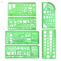 6 Pcs Architect Multi Purpose Drawing Template Set House Plan Interior Design and Furniture Drafting Tool Ruler. 
