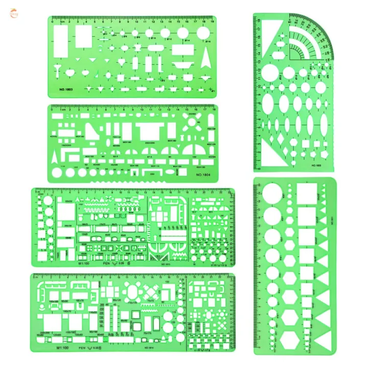 6%20Pcs%20Architect%20Multi%20Purpose%20Drawing%20Template%20Set%20House%20Plan%20Interior%20Design%20and%20Furniture%20Drafting%20Tool%20Ruler%20-%20Image%204