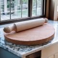 Handmade Wooden Roti Rolling Board / Capati Maker / Roti Maker / Puri Maker / Wooden Balen Chakla Set/wooden chapati board with Rolling Pin -23cm. 