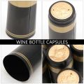 100Pcs Heat Shrink Wrap PVC Heat Shrinkable Cap Straight Mouth Red Shrink Film Wrap Tear Tab Bottle Cap Straight Mouth Bottle. 