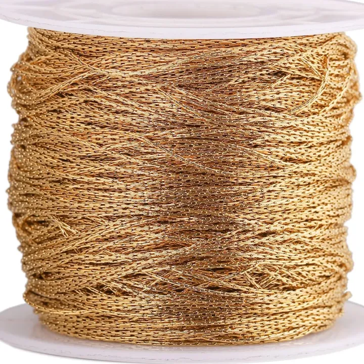 Tiny Rope Chain 2m/lot 0.5mm Stainless Steel Tiny Cable Gold Chain Rope Chains for Diy ...