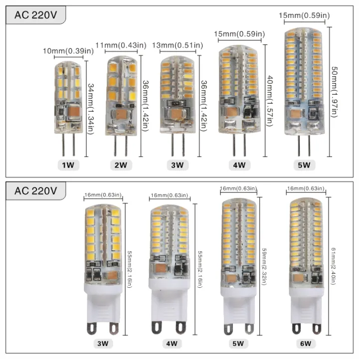 10pcs%20LED%20Bulb%20G4%20G9%2012V%20220V%20AC%20DC%201w%202w%203w%204w%205w%206w%20Replace%2040w%2060w%20Halogen%20Lamp%20Light%20360%20Beam%20Angle%20Chandelier%20LED%20Lighting%20-%20Image%205