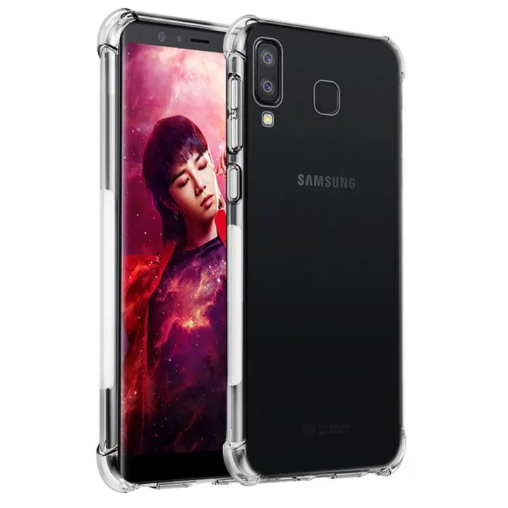 Transparent Soft TPU Shockproof Drop Protection Case Cover for Samsung Galaxy A8 Star / A9 Star