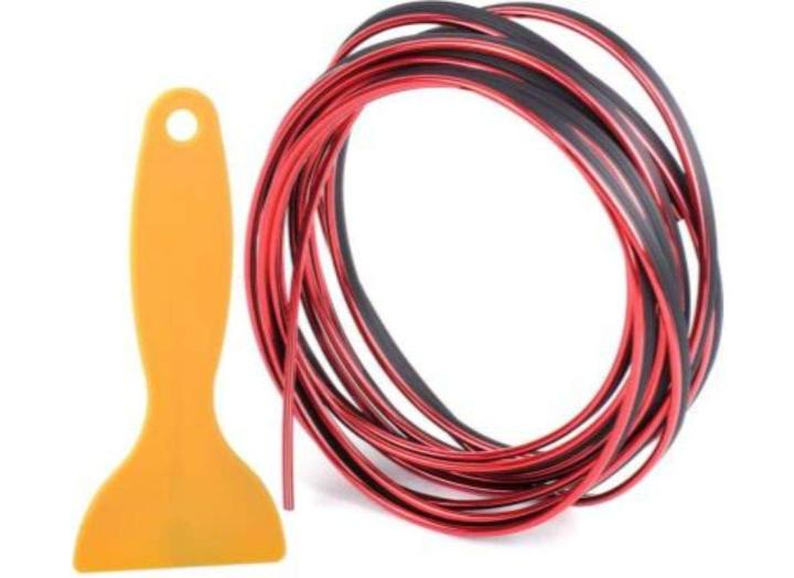 Kardeck%20%EF%BF%BDMetallic%20RED%20Chrome%20Interior%20Decoration%20Beading,%20Flexible%20Styling%20PVC%20Moulding%20Trim%20Strip%20(5%20Meters)%20Car%20Beading%20Roll%20-%20Image%202