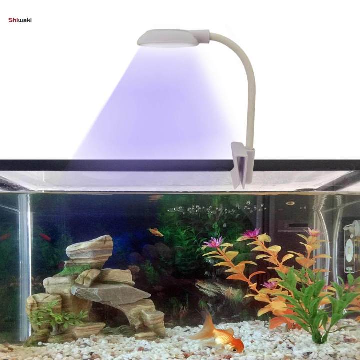 Fish Tank Light Clip on Simple USB Freshwater LED Mini Aquarium Light Clip White