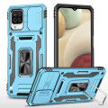 Samsung Galaxy A12 Case,Shockproof Cases Built-in Slide Anti-Scratch Camera Cover. 