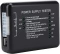 Power Supply Tester, 24Pin Computer PC Power Supply Tester PSU/ATX/SATA/HDD Connectors Power Supply Tester with Indicator Light, Black. 
