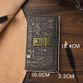 password with lock diary notepad scheduler European retro notebook hand ledger diary 200 pages. 