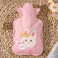 1PC Kawaii 350ml Plush Hand Warmer Cute Cartoon Girl Heart Y2k Carry-On Water-Filled Hot Water Bag Keep Warm. 