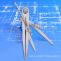 Flat Leg Divider, High Hardness 150mm Drafting Compass for Metalware. 
