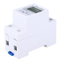Single Phase Energy Meter LCD display white Din-rail. 