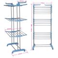 3 Layer Cloth Rack Hanger paint coated Steel Floor Cloth Dryer Stand indoor outdoor. 