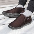 Cotton Shoes Cloth Shoes Men's Thickened Shoes Waterproof Bristle Boots Men's Old Winter Beijing Men's Snow Cotton Boots Elderly ︴. 