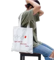 Tote Bag With Zipper and Inside Pocket For Women 100% Eco Friendly Stylish New Trend. 