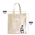 Heavy Duty Large Canvas Tote Bag with Zipper - 14.5 inches (L) * 3 inches (W) * 16 inches (H). 