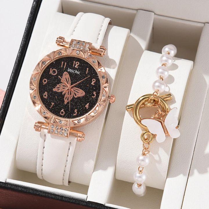 2PCS%20Set%20Female%20New%20Luxury%20Ladies%20Watch%20Bracelet%20Set%20Quartz%20Wristwatch%20Women%20Watch%20Clock%20Gift%20Leather%20Strap%20Reloj%20Mujer%20-%20Image%202