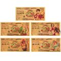 Anime Plastic One Piece Foil Pirate 100 Trillion Yen Commemorative Coin Foil Anniversary Coin Child Gift. 