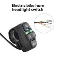 bike modified parts Electric Bike Scooter Light Switch Ebike Lamp and Horn Switch for Motorcycle Button with Turn Signal Ebike Accessories 12V-84V. 