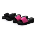 New Slippers Women for Summer No-Slip Fabric Upper Heels Shoes Home Slipper Soft Platform Sole Ladies Beach Shoes Flip Flops. 