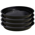 4Pcs 16 Inch Saucer Black Plastic Tray, Indoor Outdoor Pot Saucers for Gardening and Drip Protection. 
