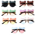 Shape Flower Round Sunglasses Boy Girls Children Vintage UV400 Colors Rimless Polarized Sun Glasses 2021 Kids Cute Cartoon Bear. 