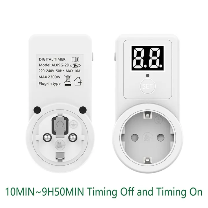 EU Electronic Digital Countdown Switch Universal Timing Socket ...