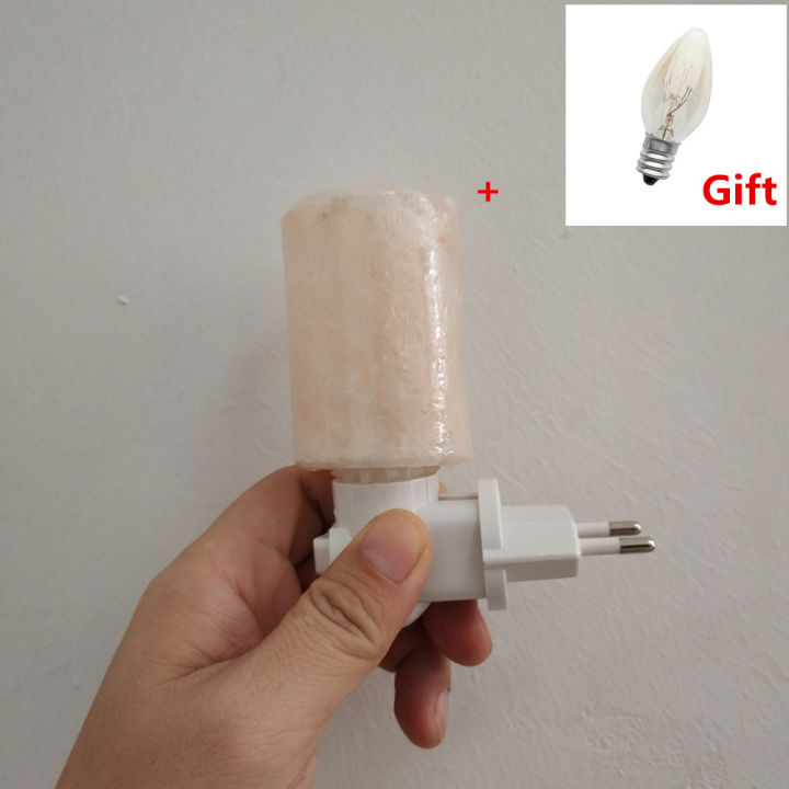 【QuillCrossing】Himalayan LED Salt Lamp Natural Crystal Hand Carved Light Décor Air Purifying with