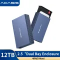 ACASIS usb3.0 2.5 inch SATA HDD RAID enclosure Double HDD Enclosure with RAID function disk array usb3.0 dual hard disk box for 2.5 Inch SATA I II III, HDD, Up to 10TB-Intl. 