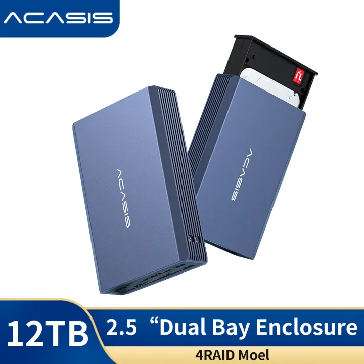 ACASIS usb3.0 2.5 inch SATA HDD RAID enclosure Double HDD Enclosure with RAID function disk array usb3.0 dual hard disk box for 2.5 Inch SATA I II III, HDD, Up to 10TB-Intl