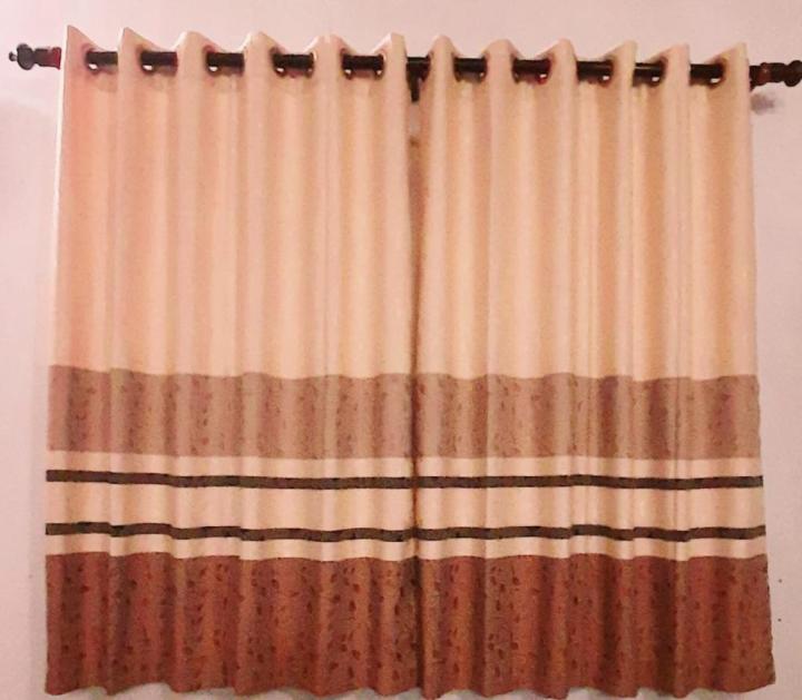 Pantry Curtain-Eyelet Pattern( One Pair-Only the curtain with rings)