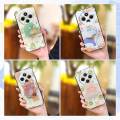 Anti-knock phone lens protection Phone Case For Redmi A4 5G Cartoon glisten Skin feel silicone Soft Case Rotatable stand. 