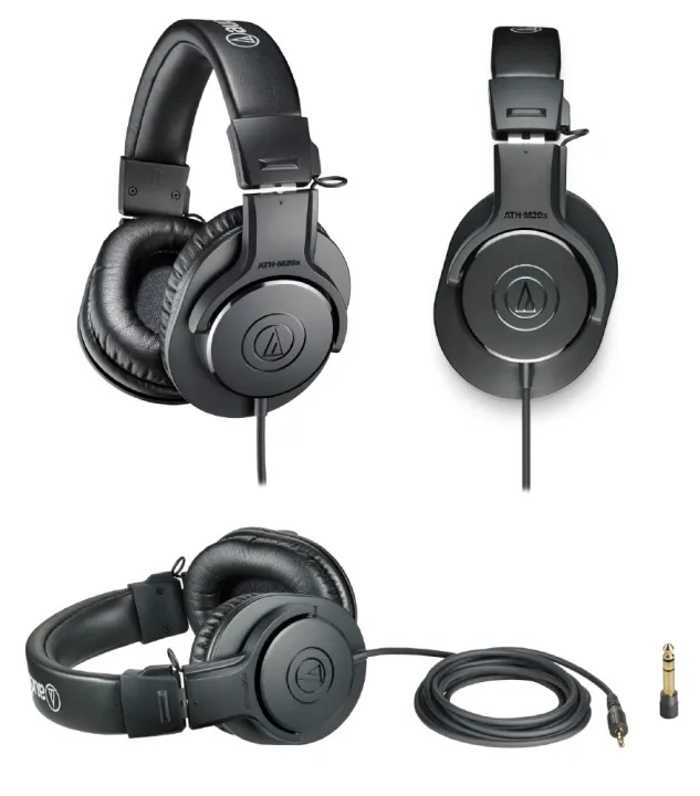 ATH-M20X%20Adio%20Technica%20Studio%20Recording%20Wired%20Professional%20Monitor%20Headphones%20Recording%20-%20Image%202