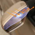 2Pcs Universal Flexible PVC Car Back Mirror Eyebrow Rain Cover Car Accessories Rearview Mirror Rain Shade Rainproof Blad(color:brown). 