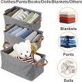 3 PCS of Collapsible Fabric Storage Basket, Storage Bins and Baskets for Easter Gift Stuffers,Home Storage, Perfect for Clothes, Nursery, Toys,Closet Bins. 