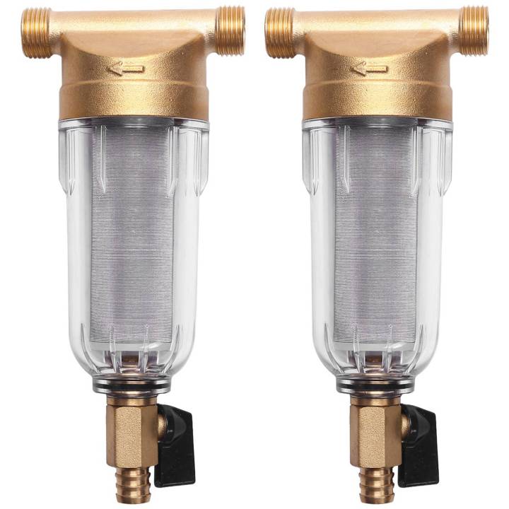 2X 4 Split-Mouth Water Filters Front Purifier Copper Lead Pre-Filter ...